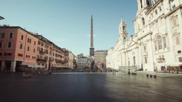 Hyper Förfaller Piazza Navona Rom Italien — Stockvideo