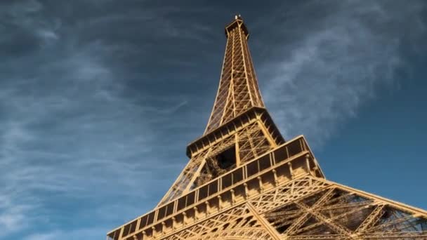 Hyper Lapse Eiffeltoren Parijs Frankrijk — Stockvideo