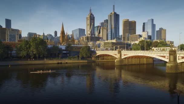 Amanecer Yarra River Melbourne Victoria Australia — Vídeos de Stock