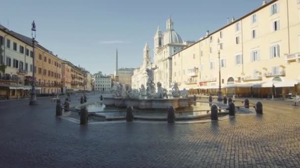 Piazza Navona Roma Italia — Video Stock
