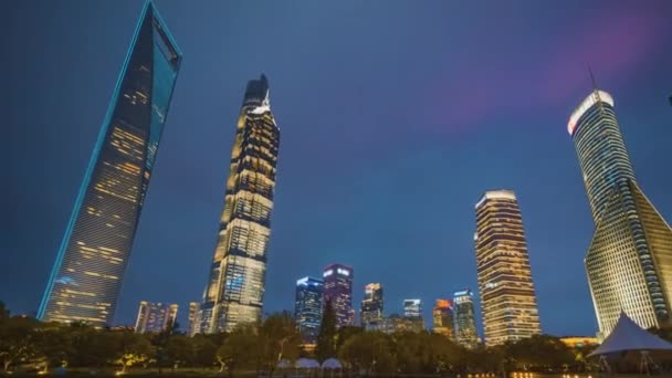 中国上海陆家嘴金融中心超常停车场 — 图库视频影像