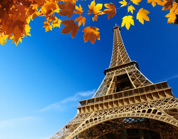 Эйфелева башня осенью — стоковое фото