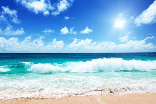 Praia das Seychelles — Fotografia de Stock