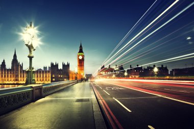 Westminster Köprüsü, Londra 'dan Big Ben.
