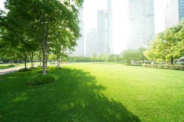 Lujiazui finans merkezine park, Şangay, Çin
