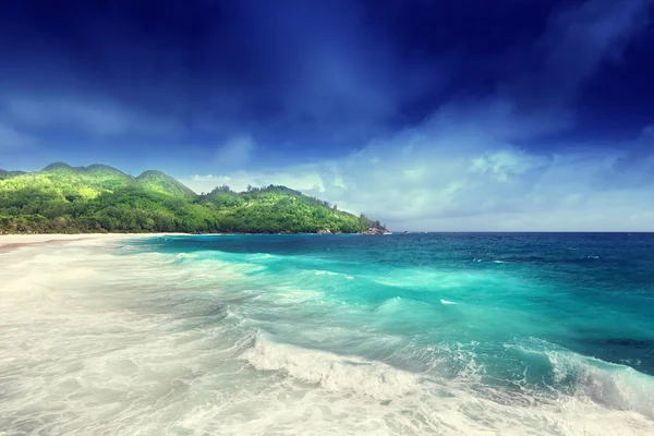 Playa en la isla de Mahe, Seychelles —  Fotos de Stock
