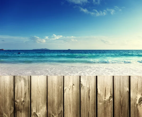 Fence on the beach — Stock Photo, Image