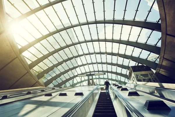 Canary Wharf metro Station, London, England, UK — Stock Photo, Image