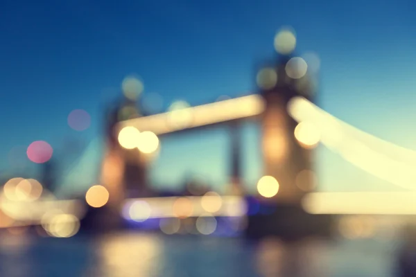 Bokeh Tower Bridge w Londynie, Wielka Brytania — Zdjęcie stockowe