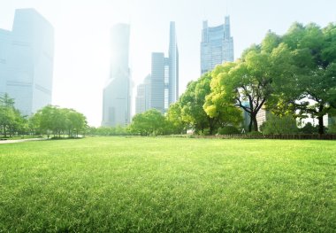 Lujiazui finans merkezine park, Şangay, Çin