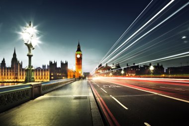 Westminster Köprüsü, Londra 'dan Big Ben.