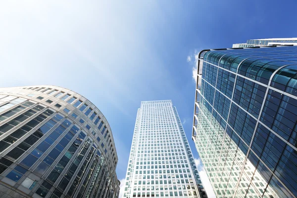 Edifícios modernos em Londres, Canary Wharf — Fotografia de Stock