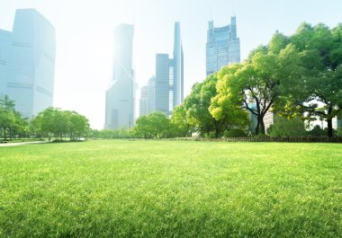 Lujiazui finans merkezine park, Şangay, Çin