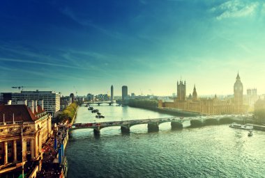 Westminster hava manzarası, Londra, İngiltere