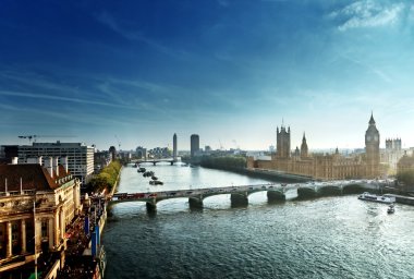 Westminster hava manzarası, Londra, İngiltere