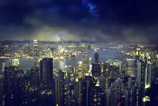 Hong Kong ostrov od Victoria Peak — Stock fotografie