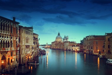 Büyük Kanal ve Bazilika Santa Maria della Salute, Venedik, İtalya
