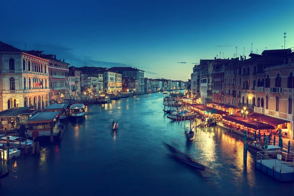 Grande Canal ao pôr-do-sol, Veneza, Itália — Fotografia de Stock