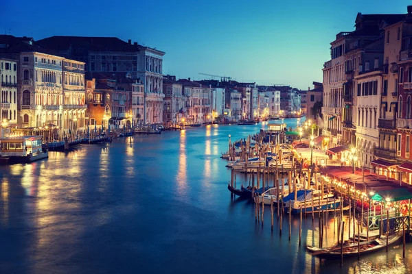 Gran Canal en la hora de la puesta del sol, Venecia, Italia — Foto de Stock