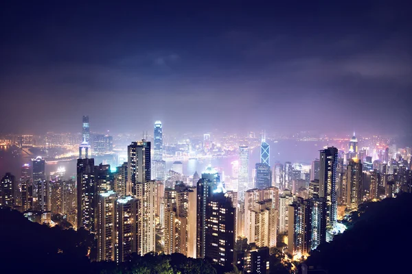 Hong Kong eiland van Victoria Peak — Stockfoto