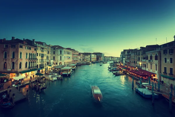Canal Grande bei Sonnenuntergang, Venedig, Italien — Stockfoto