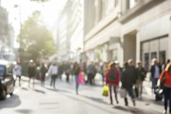 People in bokeh, street of London — Stock Photo, Image