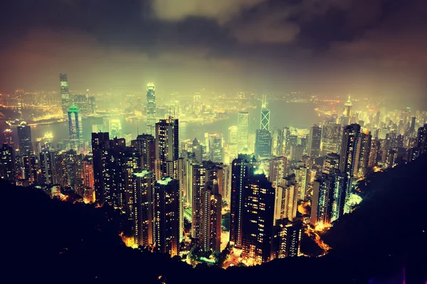 Hong Kong ostrov od Victoria Peak — Stock fotografie