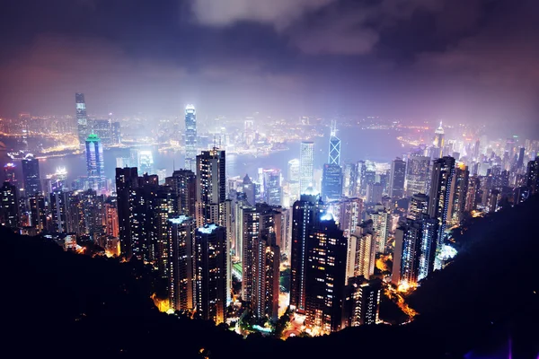 Hong Kong ostrov od Victoria Peak — Stock fotografie