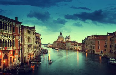 Büyük Kanal ve Bazilika Santa Maria della Salute, Venedik, İtalya