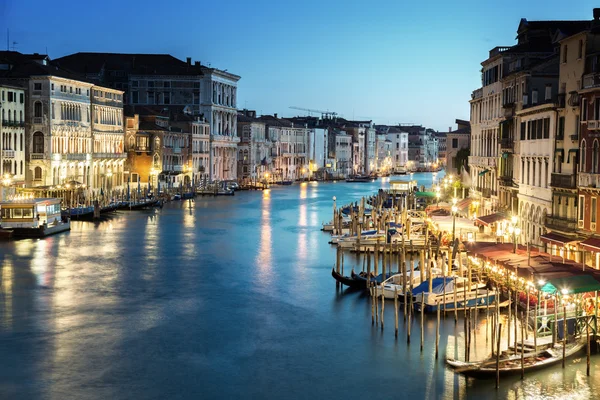 Grande Canal ao pôr-do-sol, Veneza, Itália — Fotografia de Stock