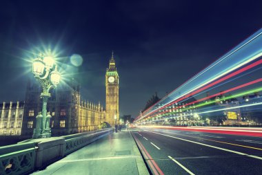 Westminster Köprüsü, Londra 'dan Big Ben.