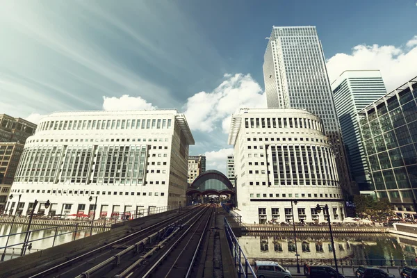 Канарки Wharf docklands станції в Лондоні, Великобританія — стокове фото