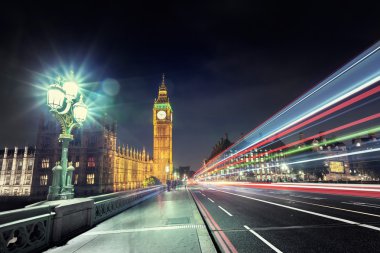 Westminster Köprüsü, Londra 'dan Big Ben.