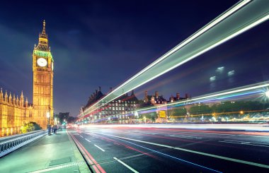 Westminster Köprüsü, Londra 'dan Big Ben.