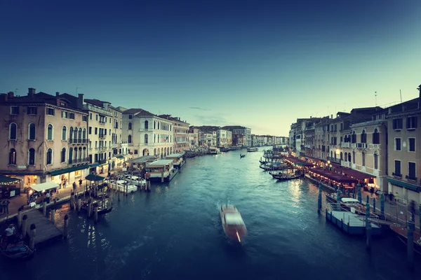 Gran Canal en la hora de la puesta del sol, Venecia, Italia — Foto de Stock