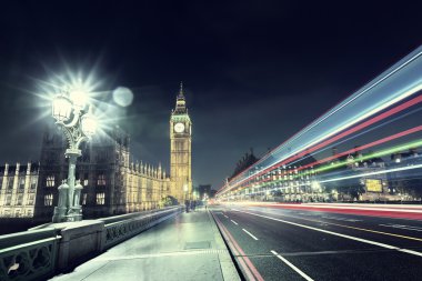 Westminster Köprüsü, Londra 'dan Big Ben.