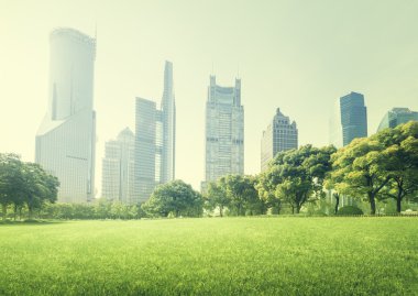 Lujiazui finans merkezine park, Şangay, Çin
