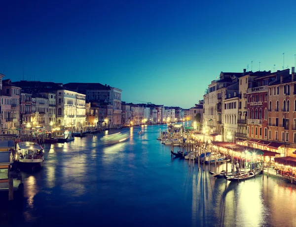 Canal Grande i solnedgången, Venedig, Italien — Stockfoto