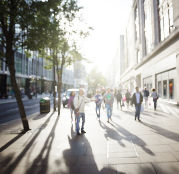 Люди в боке, на улицах Лондона