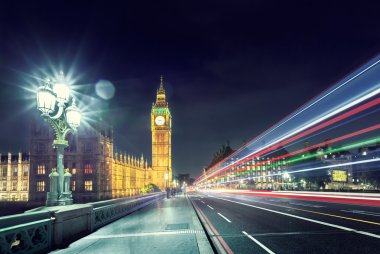 Westminster Köprüsü, Londra 'dan Big Ben.