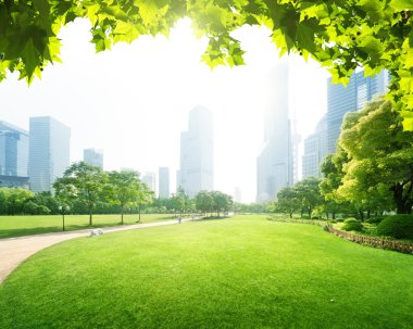 Lujiazui finans merkezine park, Şangay, Çin