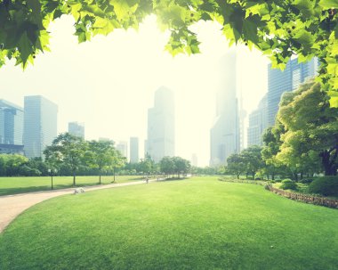 Lujiazui finans merkezine park, Şangay, Çin