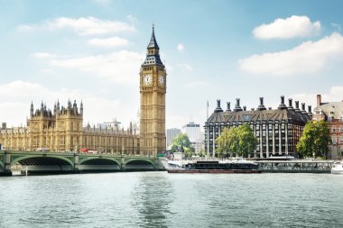 Big Ben in sunny day, London clipart