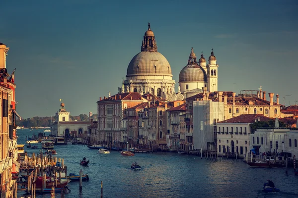 Basilika Santa Maria della Salute bei Sonnenuntergang, Venedig, Italien — Stockfoto