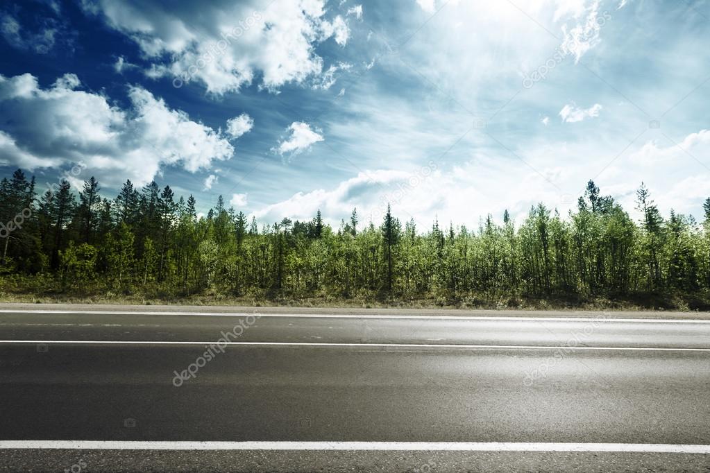 road in mountain forest