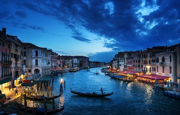 Canal Grande bei Sonnenuntergang, Venedig, Italien — Stockfoto