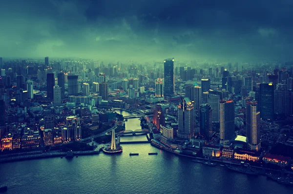 Skyline of Shanghai at sunset, China — Stock Photo, Image