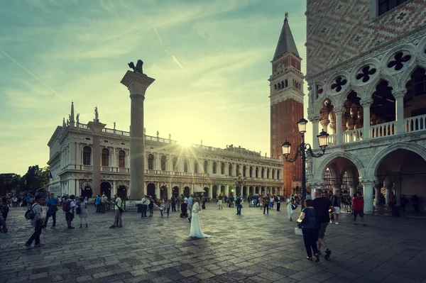 San Marco v čas západu slunce, Benátky, Itálie — Stock fotografie