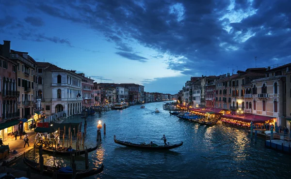 Grand Canal naplementekor, Velence, Olaszország — Stock Fotó