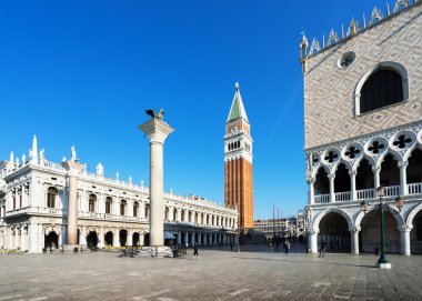 Piazza San Marko erken sabah, Venedik, İtalya